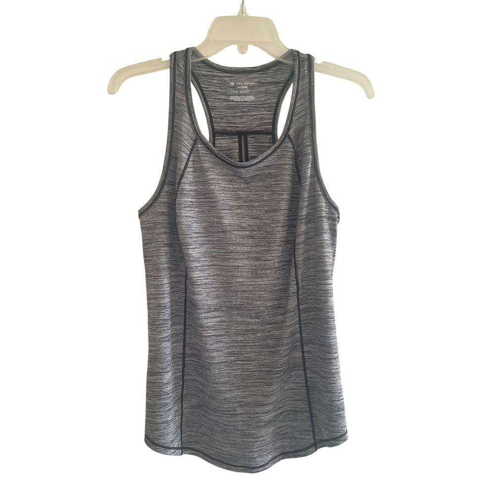 Tek Gear DryTek Womens Gray Space‎ Dye Racerback Activewear Tank Top Size M